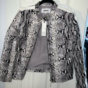 BB Dakota Snakeskin Leather Jacket